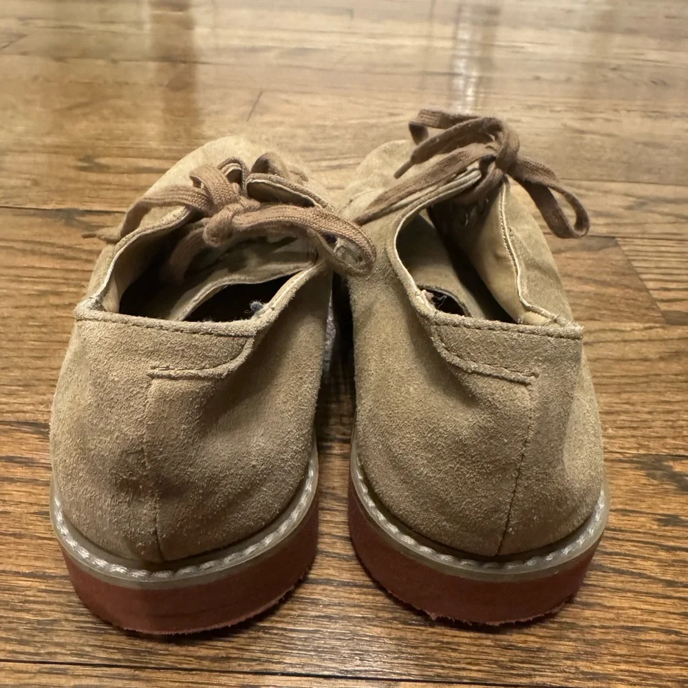 Sperry Top-Sider Caspian Boys Brown Suede Lace-Up Oxford Shoes Size 4M